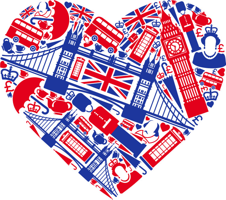 UK Love Heart United Kingdom Car Bumper Sticker Decal
