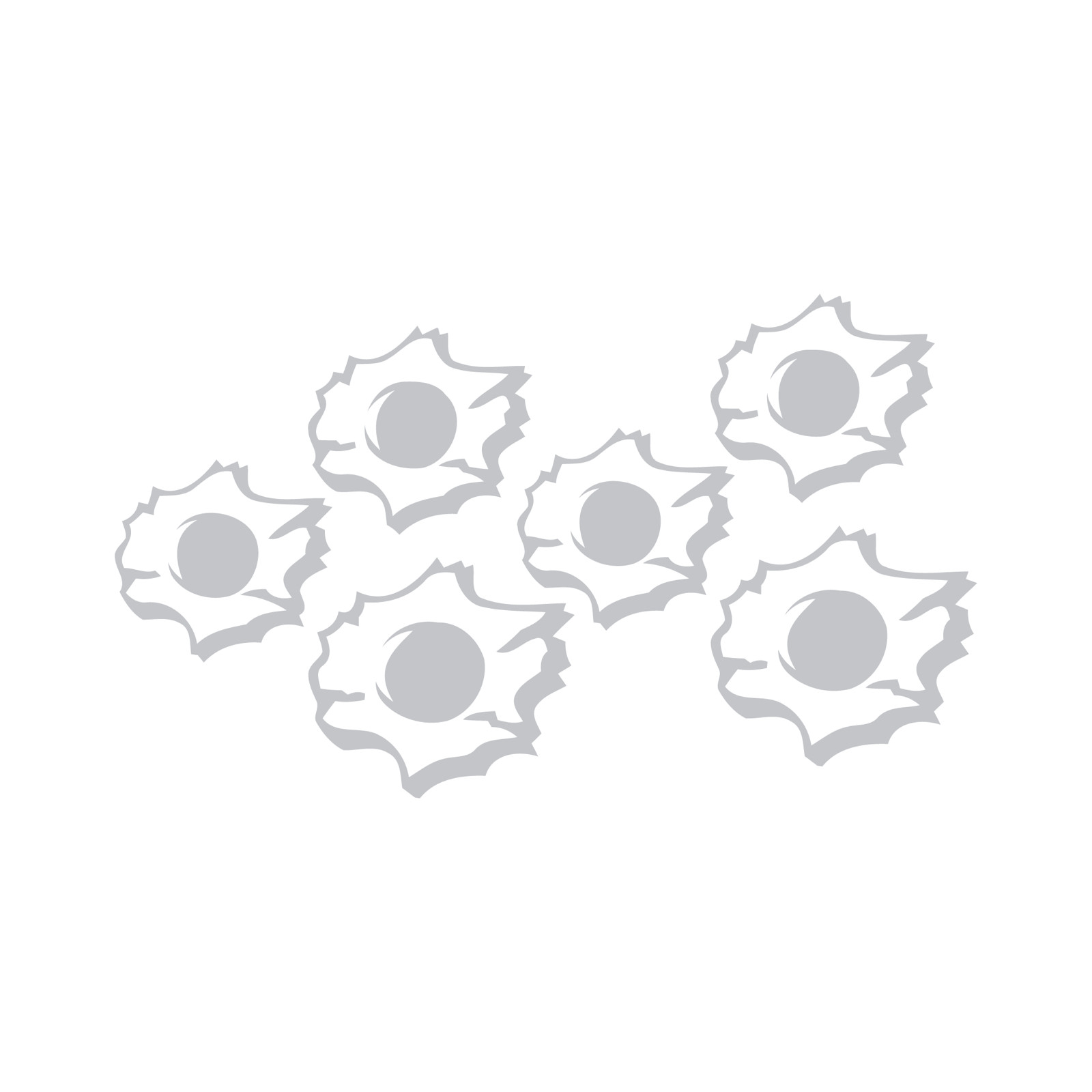 Bullet Holes 6 pack Made in USA Multiple Color Options & Sizes Avail Cars-6+yrs