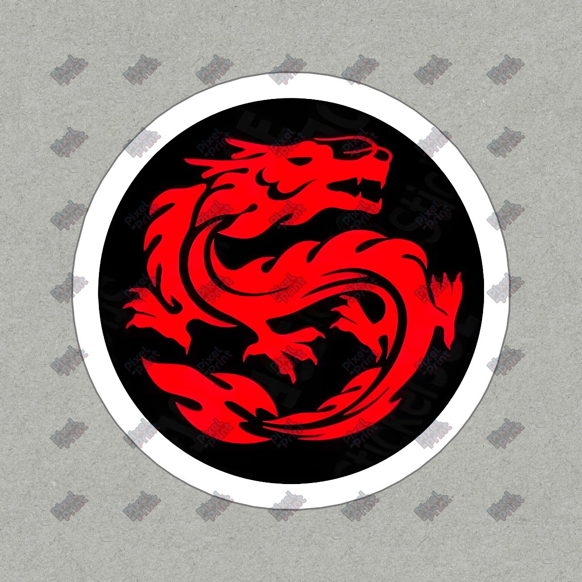 Fierce Red Dragon Vinyl Sticker Decal for Laptops, Water Bottles, and #840170
