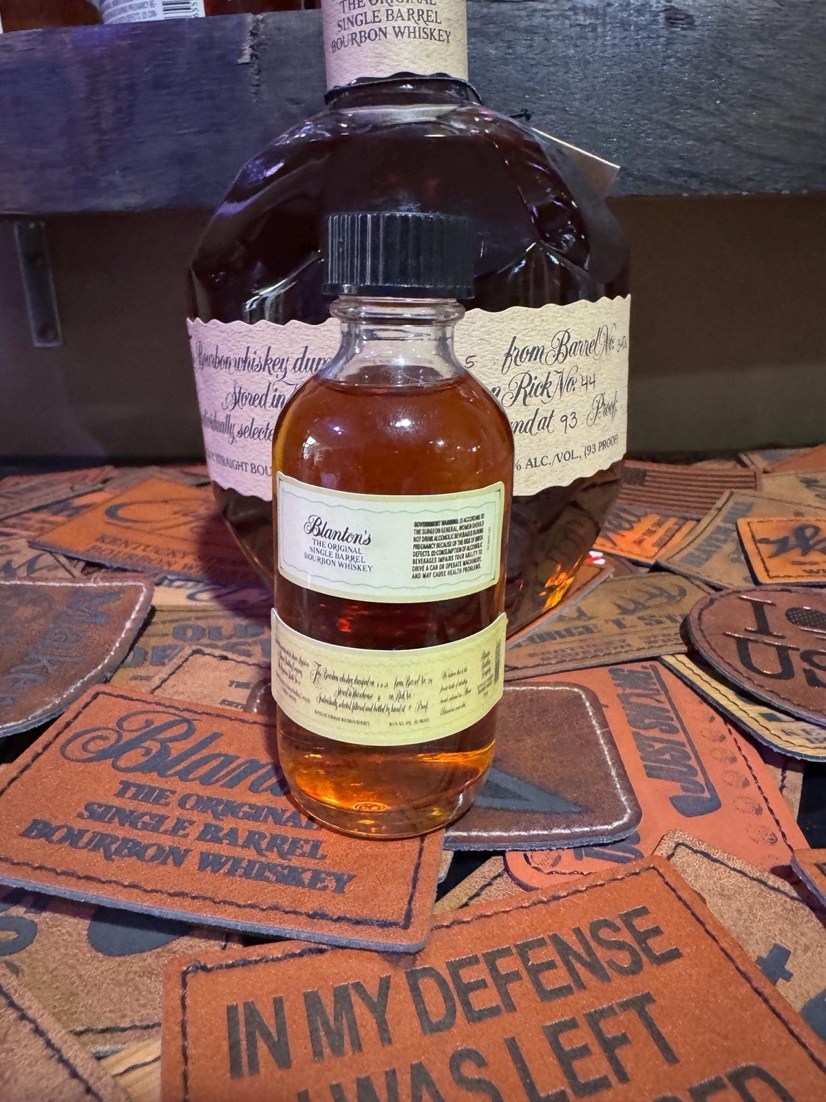 Blanton’s Bourbon Mini labels – 6 Label Sets – Vinyl Bottle Label Stickers