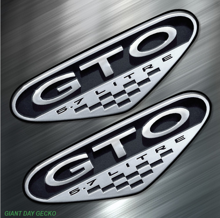 (2) TWO Pontiac GTO Vinyl Decal Sticker For Car Laptop Skateboard NEW Judge Auto