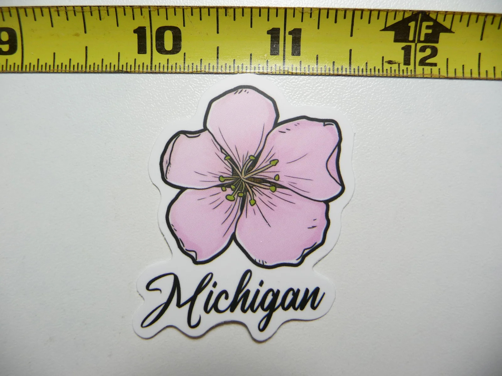 MICHIGAN APPLE BLOSSOM STATE FLOWER SMALL STICKER DECAL TRAVEL STATE SOUVENIR