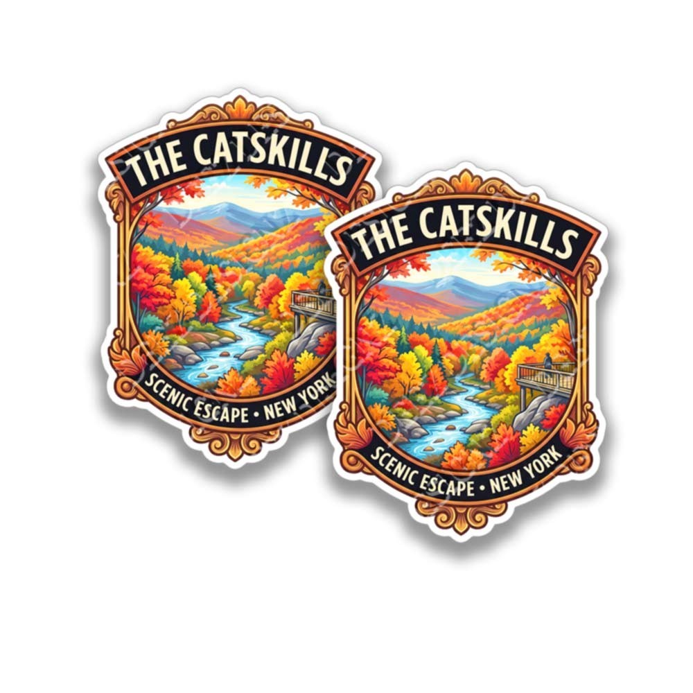 Catskills New York Scenic Escape Vinyl Decal Travel Sticker 2 Pack 44481