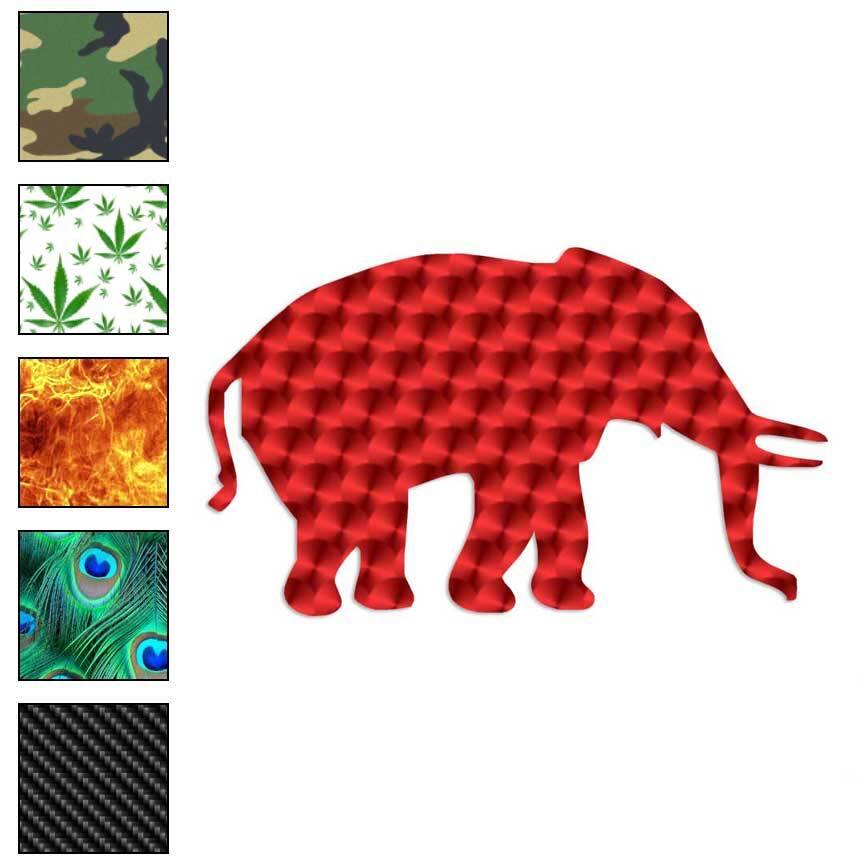 Elephant Mammoth Tusk, Vinyl Decal Sticker, 40 Patterns & 3 Sizes, #2798