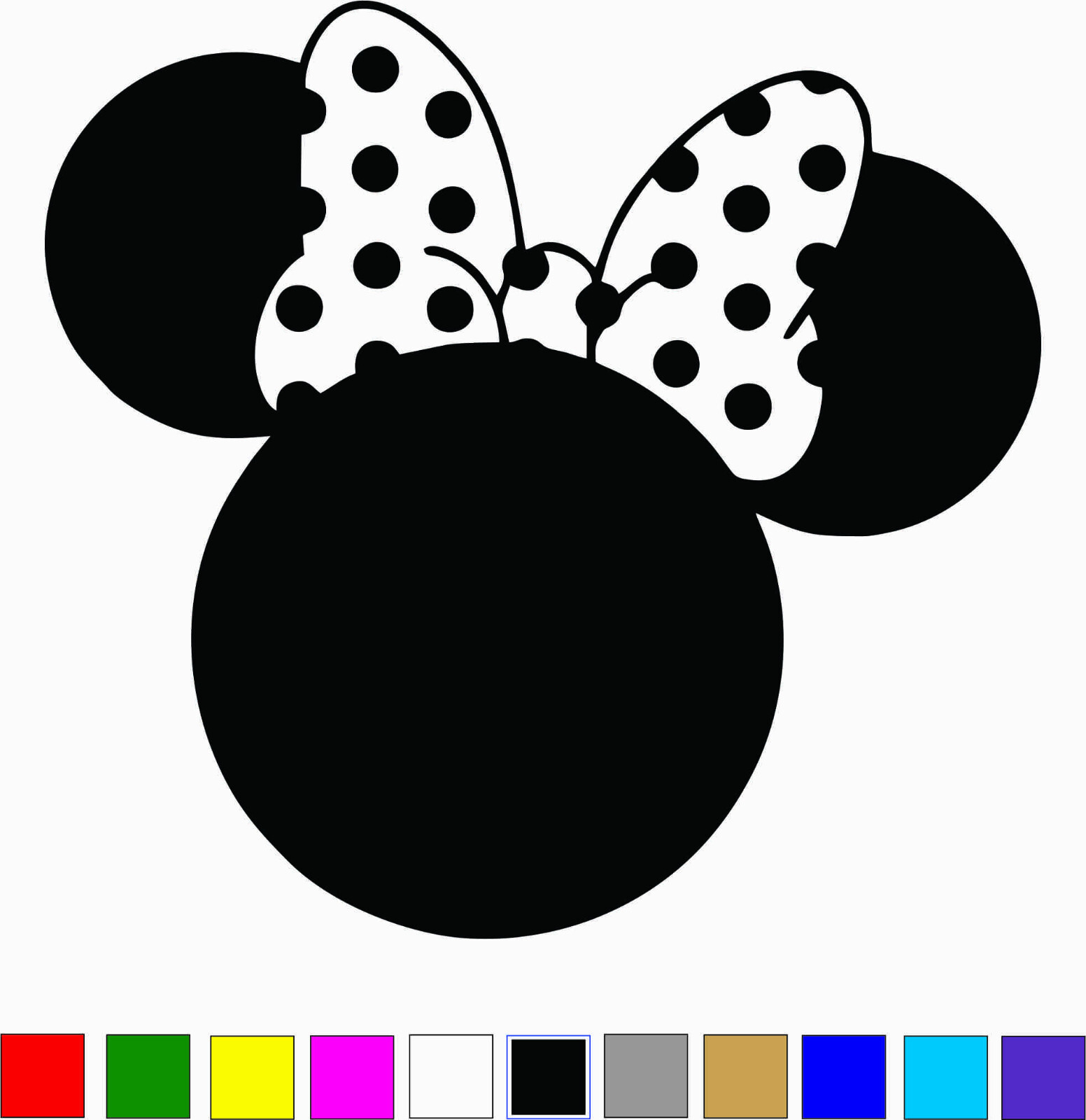 Minnie Mouse Silhouette Vinyl Decal Sticker Disney