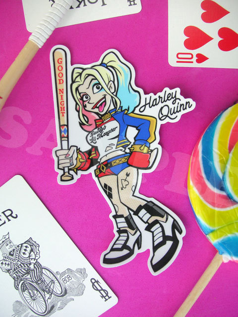 DC Comics Vinyl Sticker Batman Joker Harley Quinn Car Truck Laptop Decal