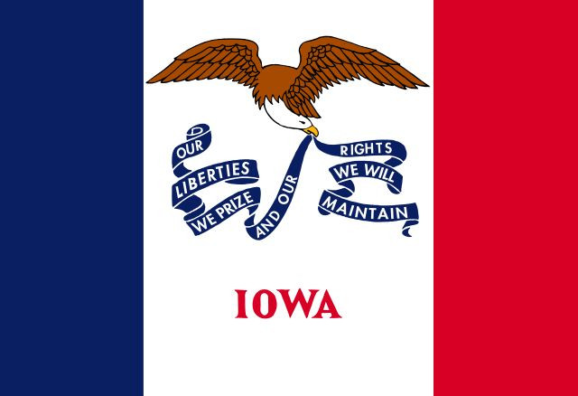 Iowa Flag Vinyl Decal / Sticker ** 5 Sizes **