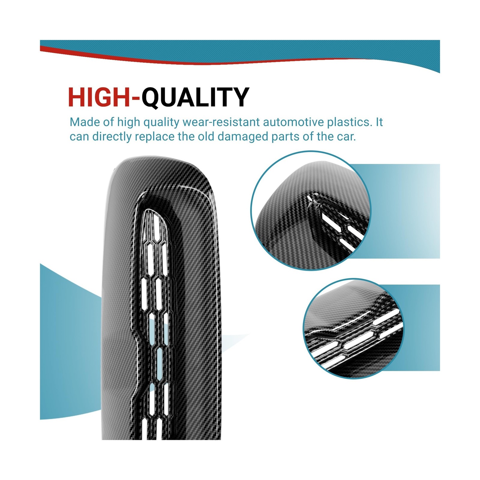 Kojem Hood Bonnet Air Intake Vent Scoop Cover Compatible with 2007-2013 Mini …