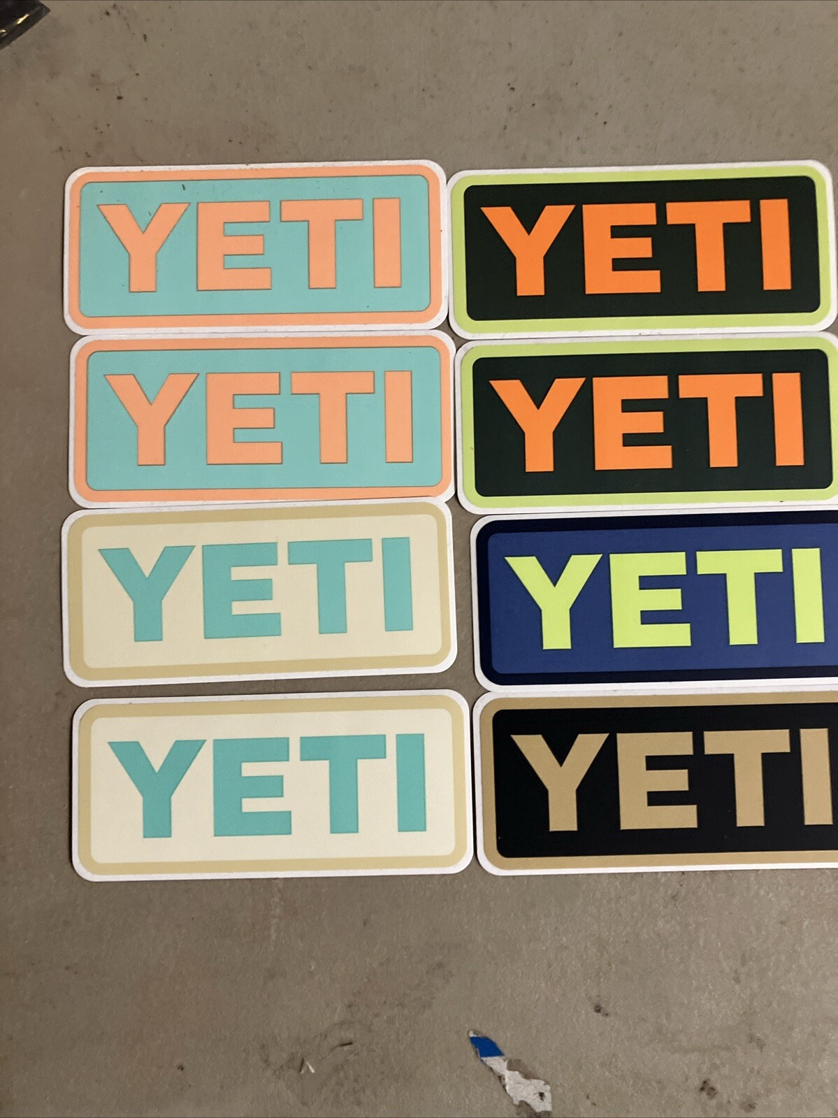 YETI Stickers Decals Lot of 8 Cooler Rambler Colster