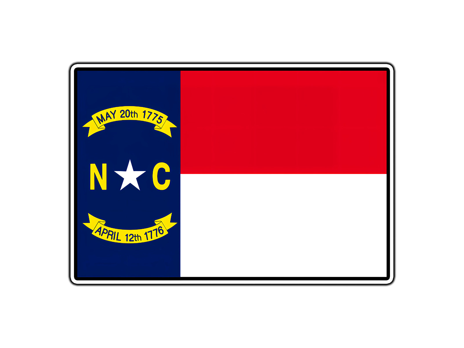North Carolina Flag World Country Sticker Waterproof Vinyl Decal Die-Cut Laptop