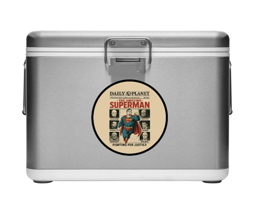 Superman (Daily Planet ) – 4" Handmade Vinyl Decal Vehicle Cooler Laptop Decor