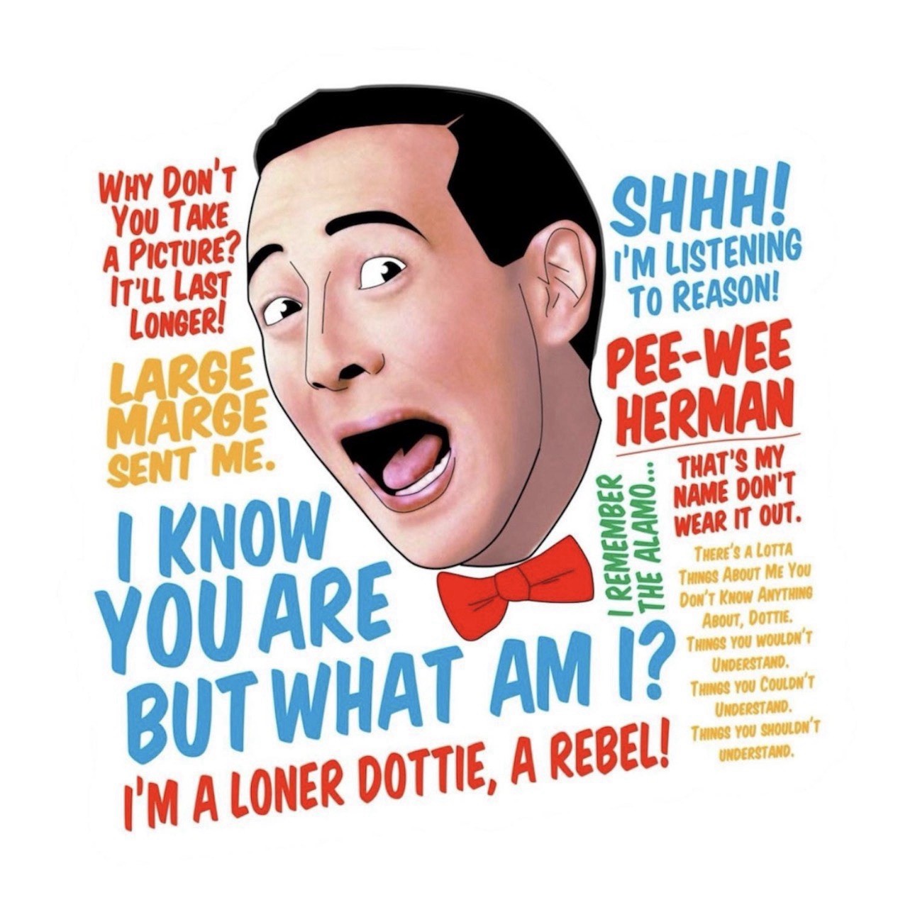 Pee Wee Herman 3” Diecut Vinyl Sticker Decal Funny Big Adventure Dot Marge 1PC