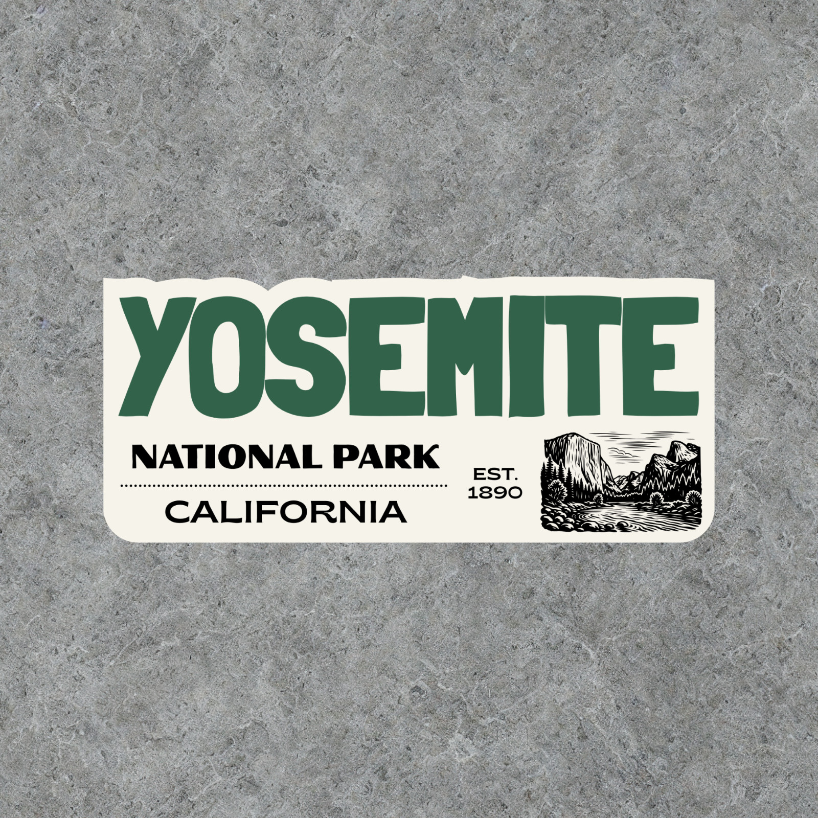 Yosemite National Park Sticker California Retro Travel Vinyl Decal