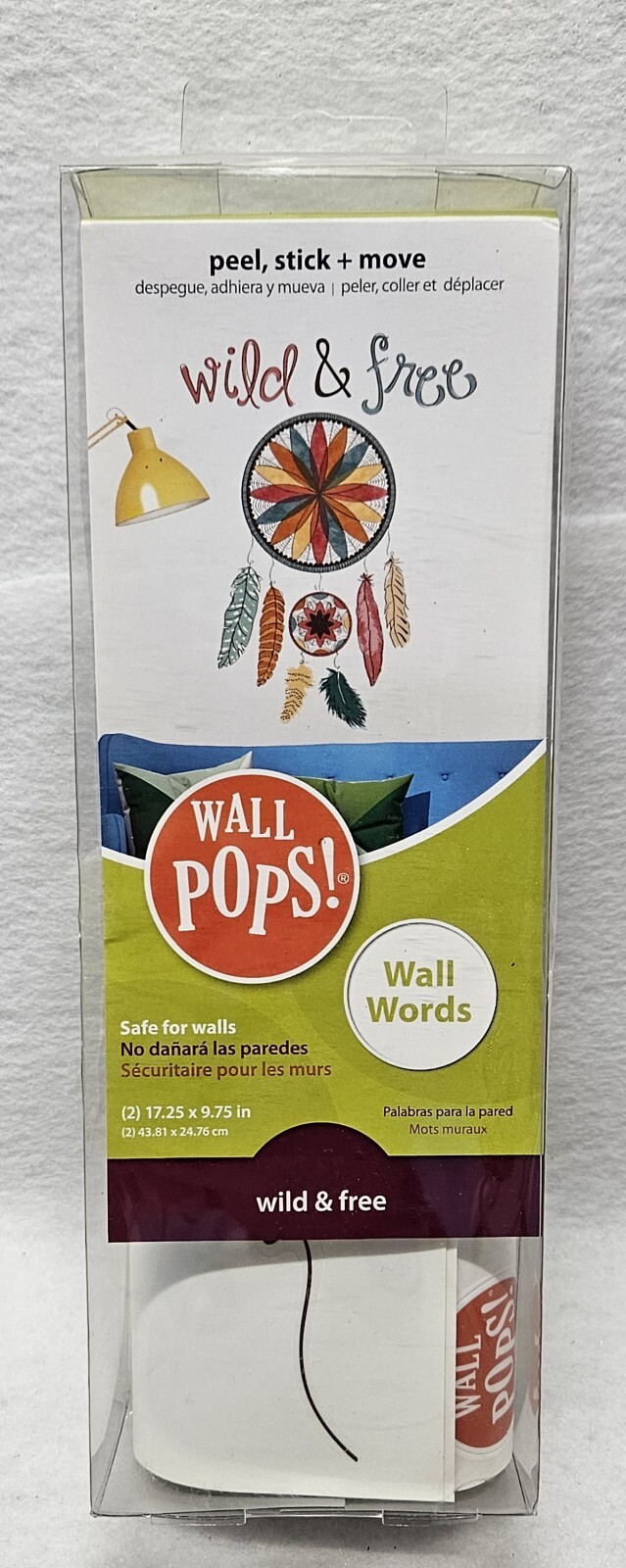 Wall Pops "Wild & Free" Peel, Stick, + Move Wall Decals 2 Sheets/New