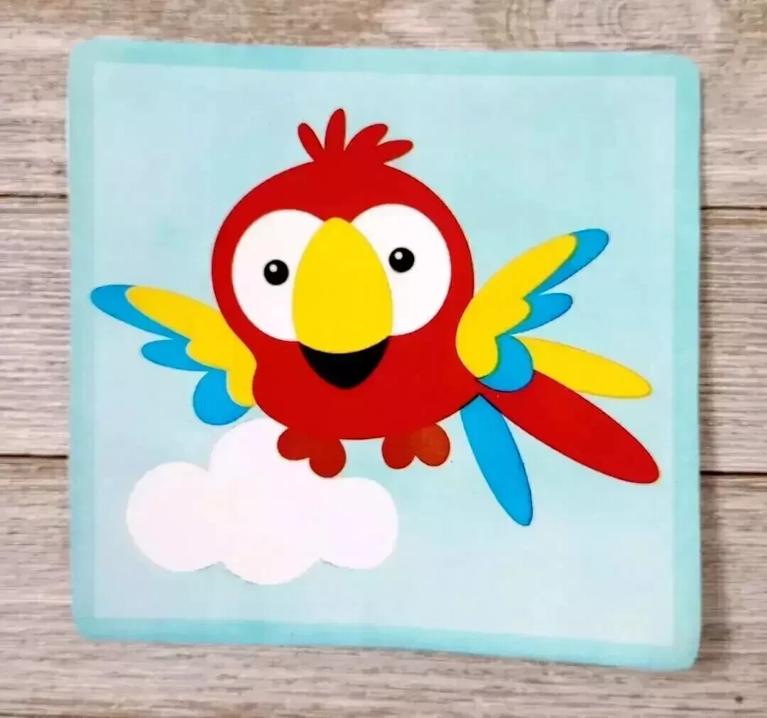 parrot rain forest sticker wall safe bird 4 inch