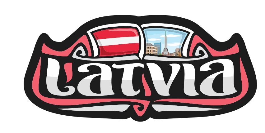 Latvia Sticker Stickers A372