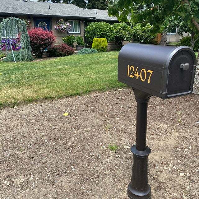 SET OF 2 – Custom Mailbox Numbers REFLECTIVE Vinyl Decals Stickers house street
