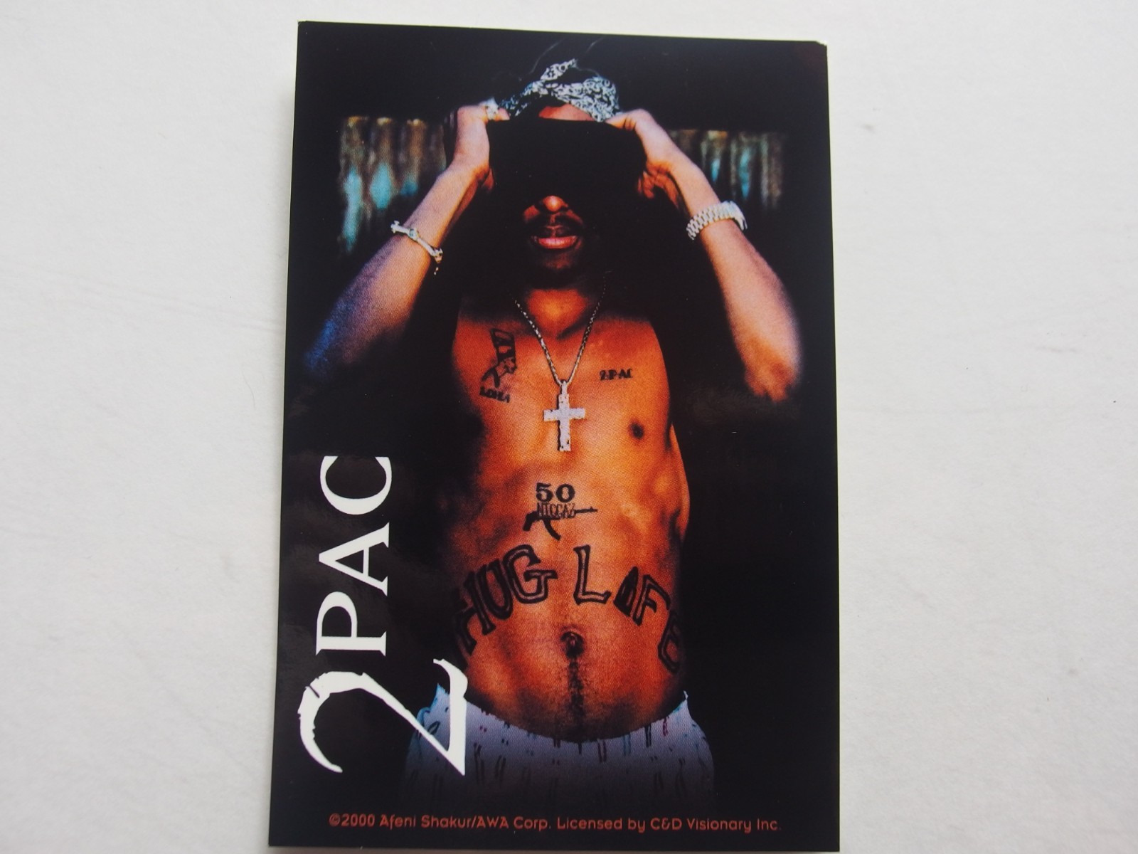 Tupac Shakur 2Pac Thug Life Sticker C&D Visionary Y2K Licensed 3×4.5 Rap Hip-Hop
