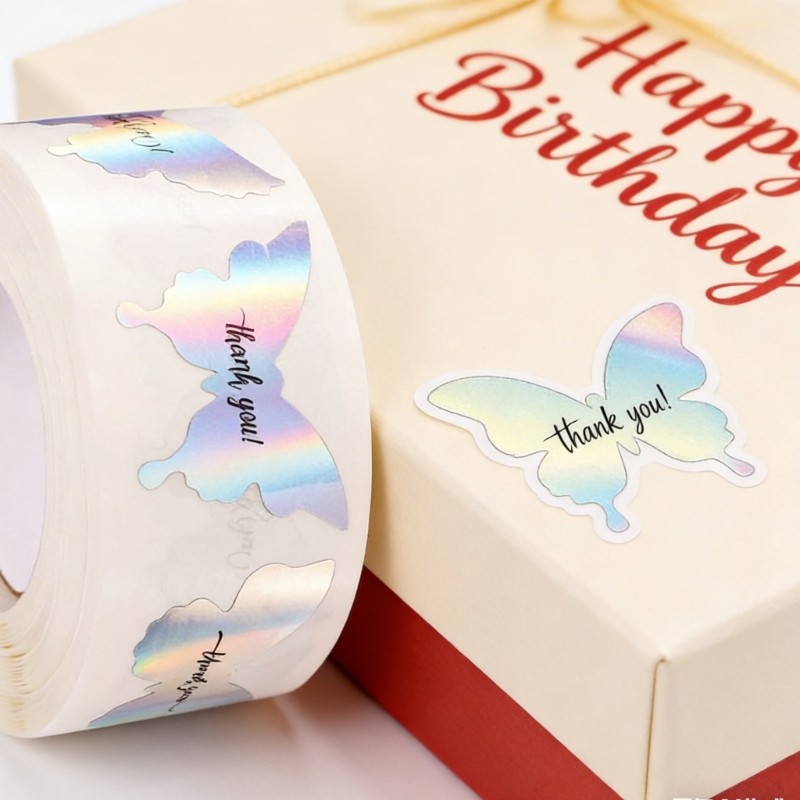 1 Roll Creative Butterfly Design Sticker Waterproof and Scratch Resistant Decors