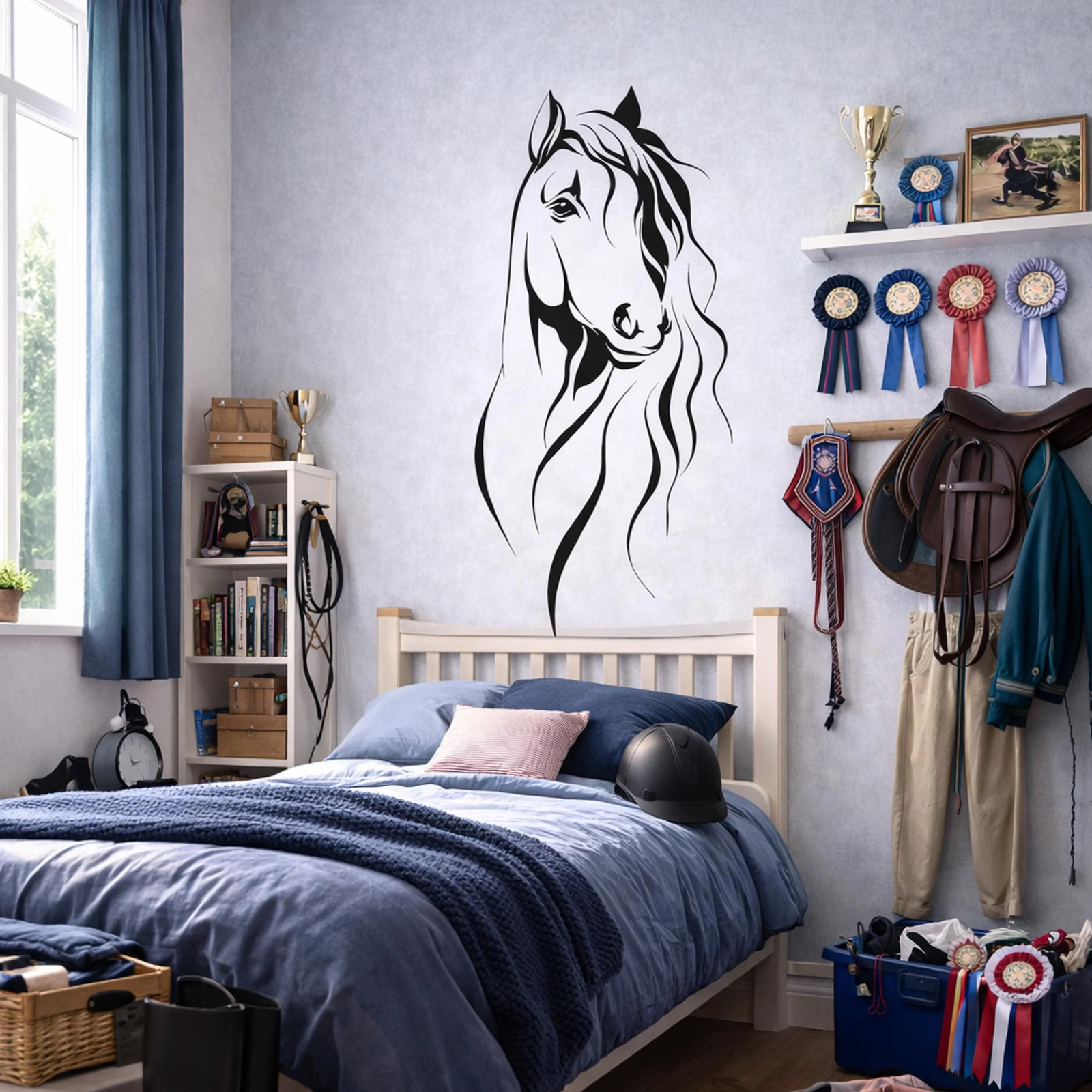 Minimalist Horse Decal | Equestrian Line Art
