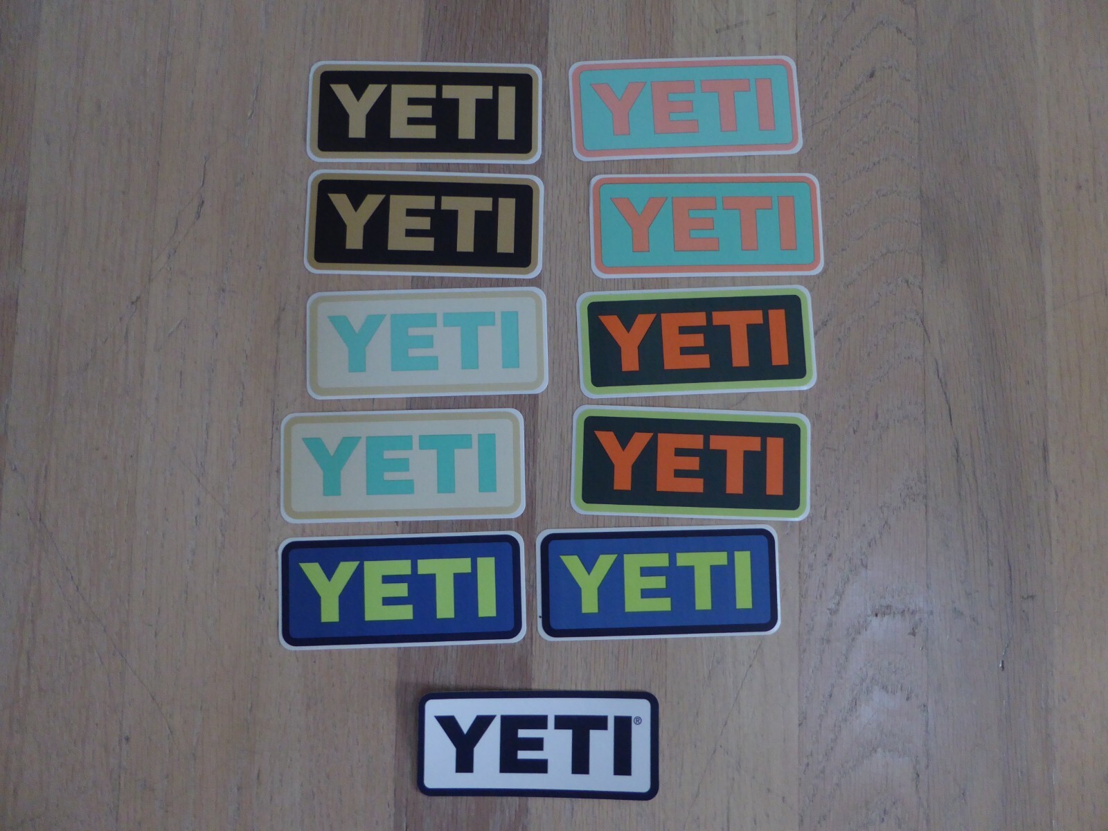 Yeti Authentic Sticker Set Lot of 11 Assorted Promotional Decals Stickers