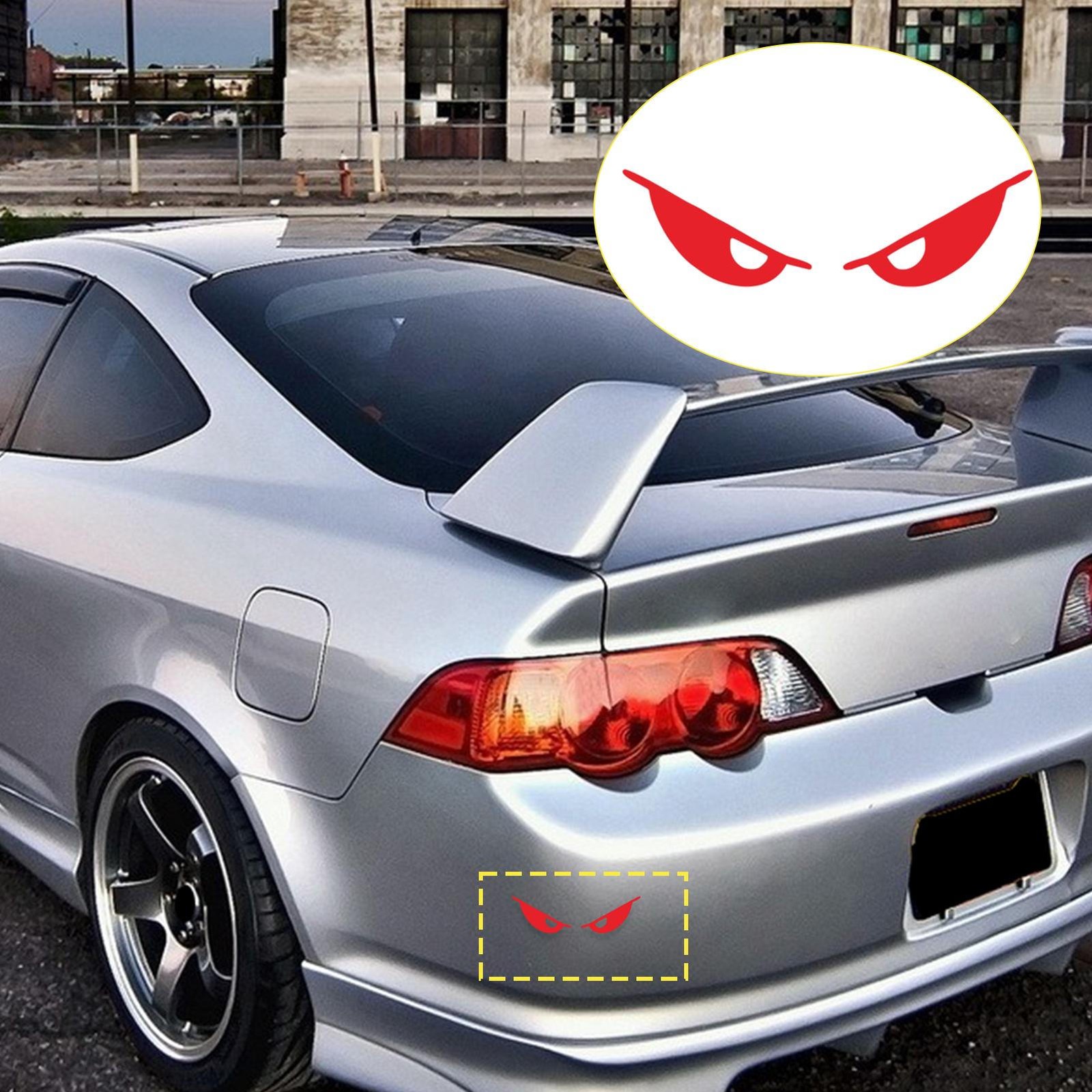 4x Reflective Car Stickers Motorcycle Evil Eyes Personalized Decorative Decals