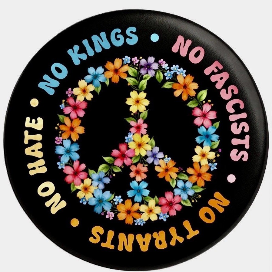 NO KINGS NO TYRANTS NO FACISTS NO HATE Vinyl Sticker 3.5 x 3.5 Inch🔥DIE CUT🔥