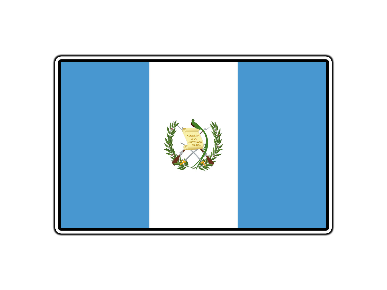 Guatemala Flag World Country Sticker Waterproof Vinyl Decal Die-Cut Car Laptop