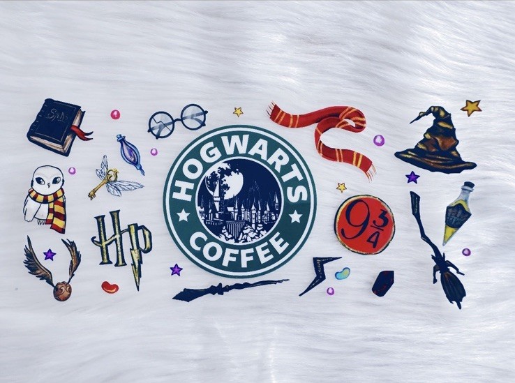 Harry Potter UV DTF Cup Wraps for 16 oz Glass Cups, 4 Sheets Transfers Halloween
