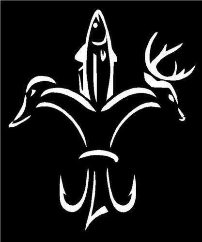 Vinyl Decal for Window – Duck, Fish, Deer (Hunting & Fishing)