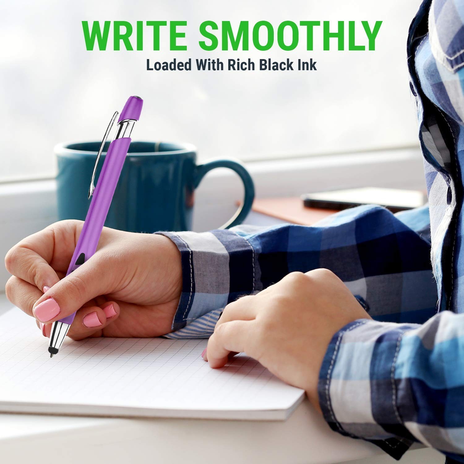 Stylus Pen for Touch Screens & Ballpoint Writing Pens, with Sensitive Stylus …