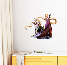 Prince And Princess Rapunzel Wall Art Bedroom Nursery Colour Vinyl Sticker Decal