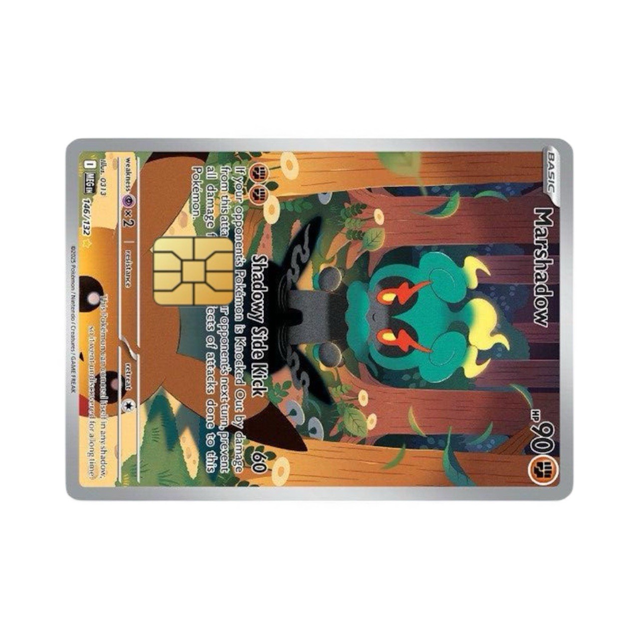 Marshadow 146/132 Mega Evolution Credit Card Sticker