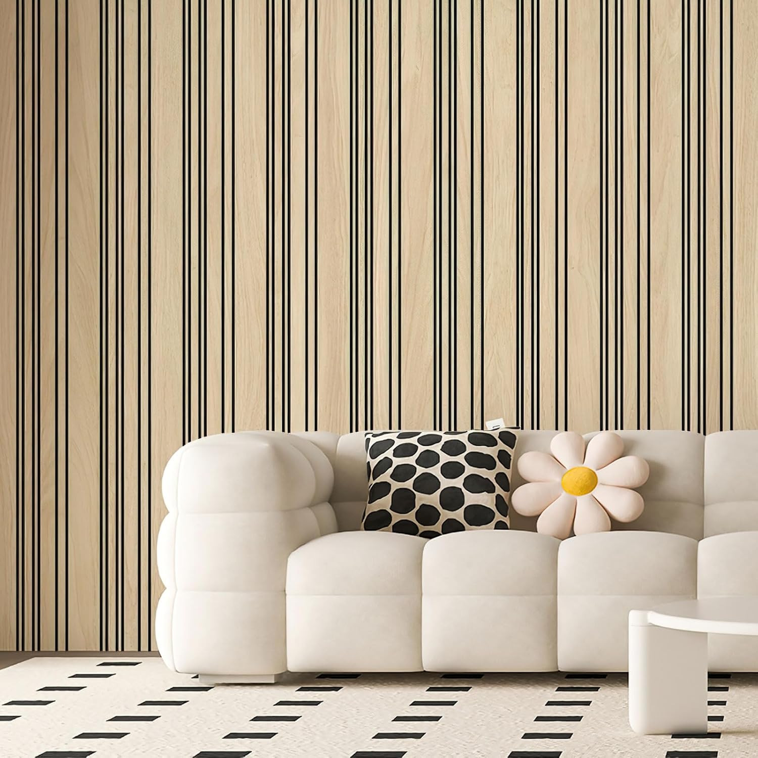 4-Pack Wood Grain Wall Panels, Natural Oak Wainscoting for Home Decor