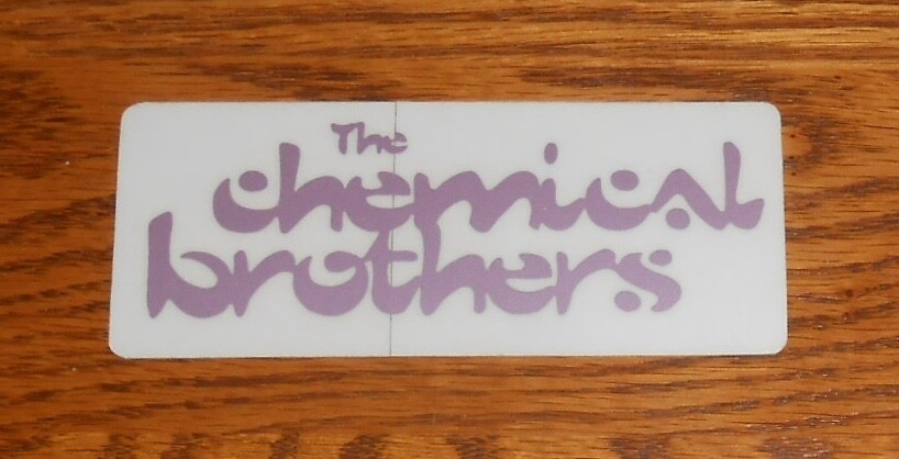 The Chemical Brothers Dig Your Own Hole Clear Sticker 1997 Promo 4.5×1.75 Purple