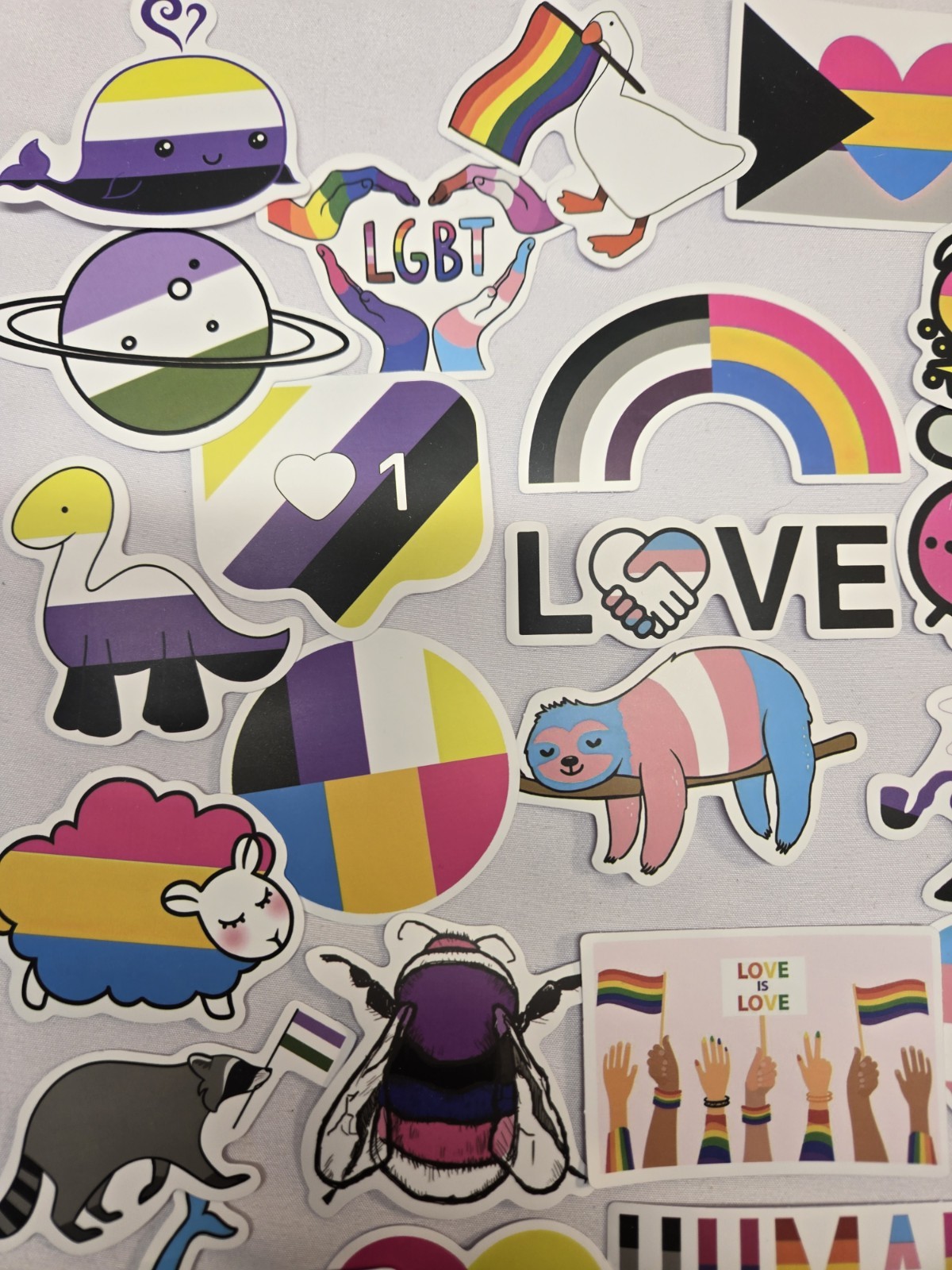 50 PCS Gay Pride Stickers LGBTQ+ Pride Month Decals Laptop Car Decoration