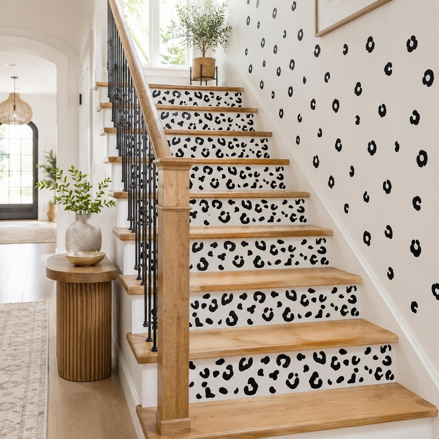 Black Cheetah Animal Print Stickers, 360 Vinyl Decals for DIY Decor
