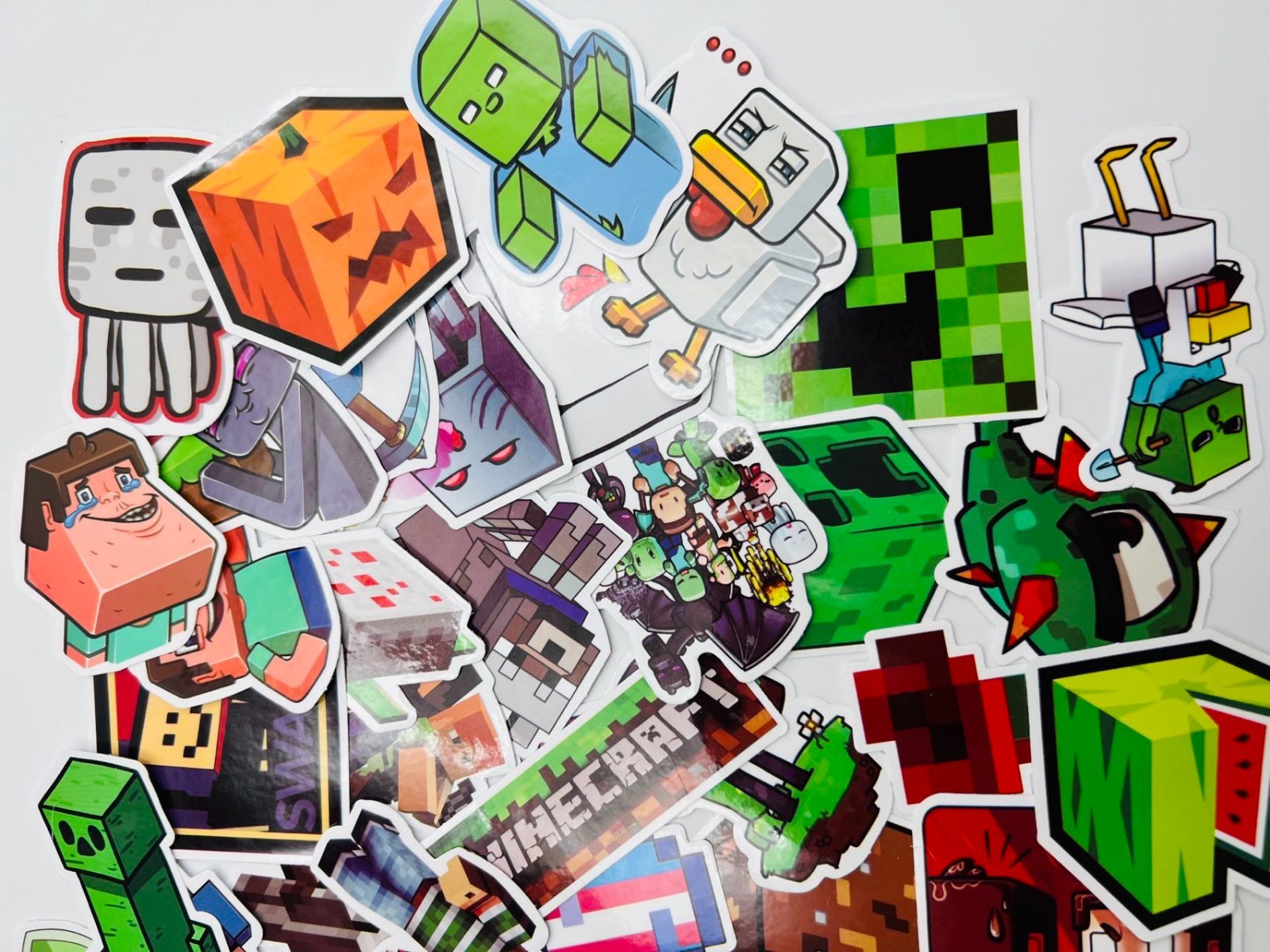 100 piece Minecraft Stickers Decals Set for Kids Adults, Waterproof Pixel