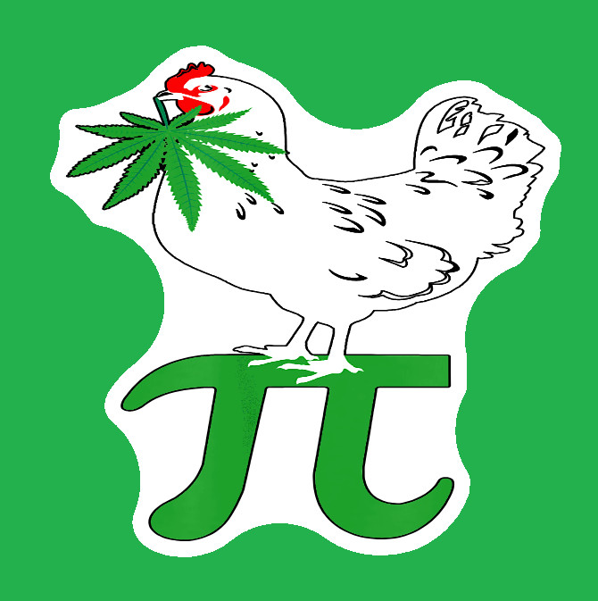 Chicken Pot Pie Weed Decal Weatherproof Stickers UV Safe Durable Added Vinyl Top