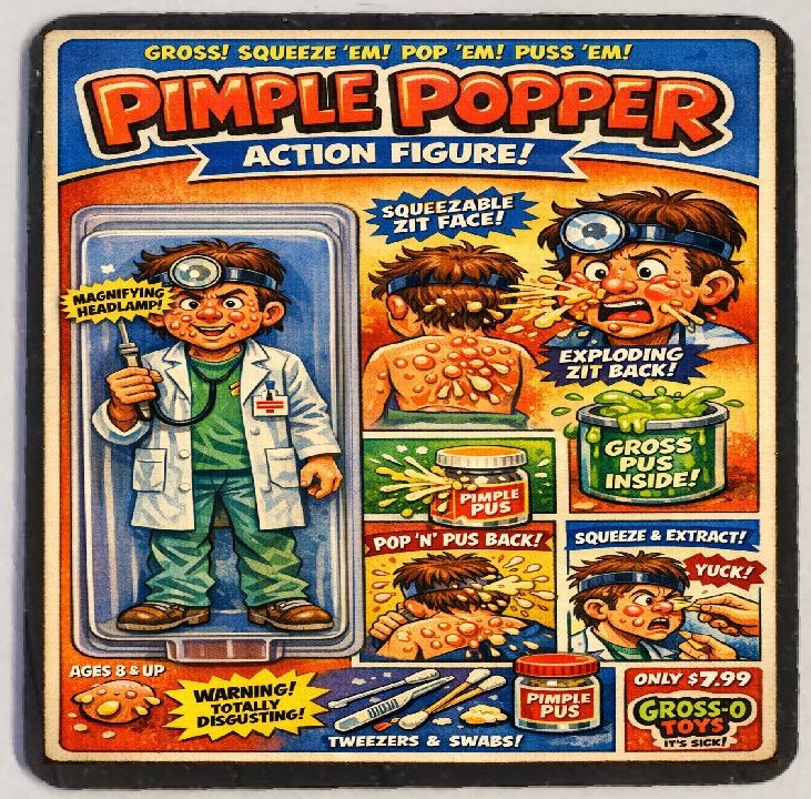 Action Figure Funny Pimple Popper Refrigerator Magnet M288