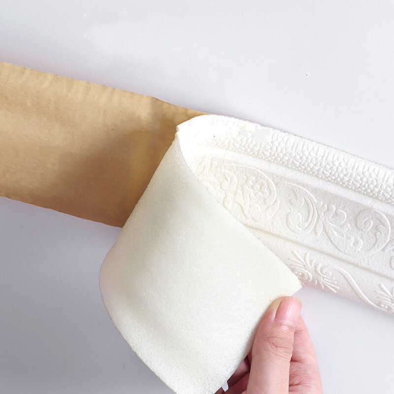 2.3M Baseboard Stickers Self-adhesive Wall Edge Corner Foam Waistline Sticker