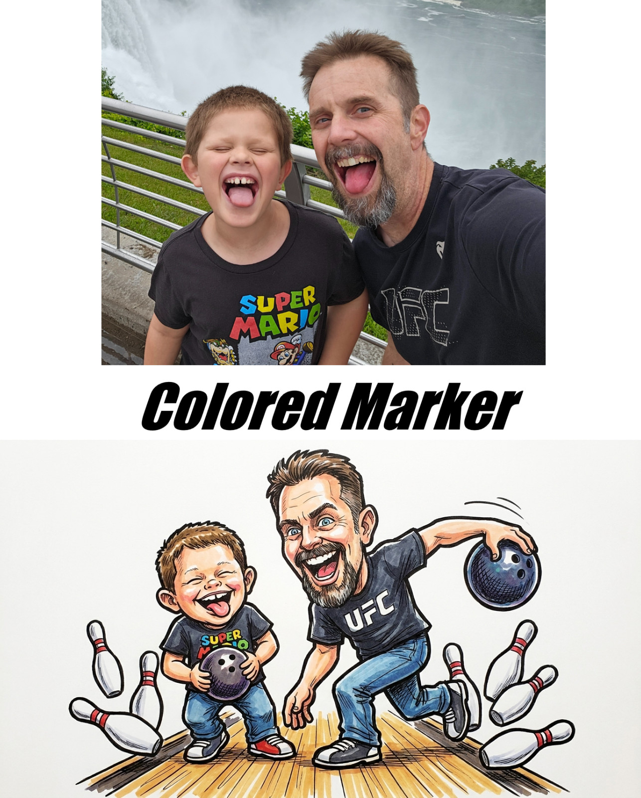Custom Caricature Credit Debit Gift ATM Card Skin Sticker Picture Family Photo