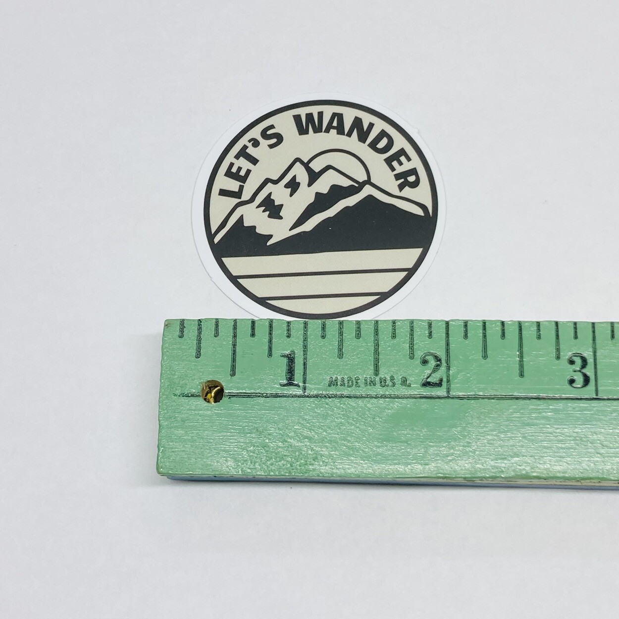 “Let’s Wander” Hiking Sticker Outdoor Travel Art Decal Vinyl Souvenir Tc6