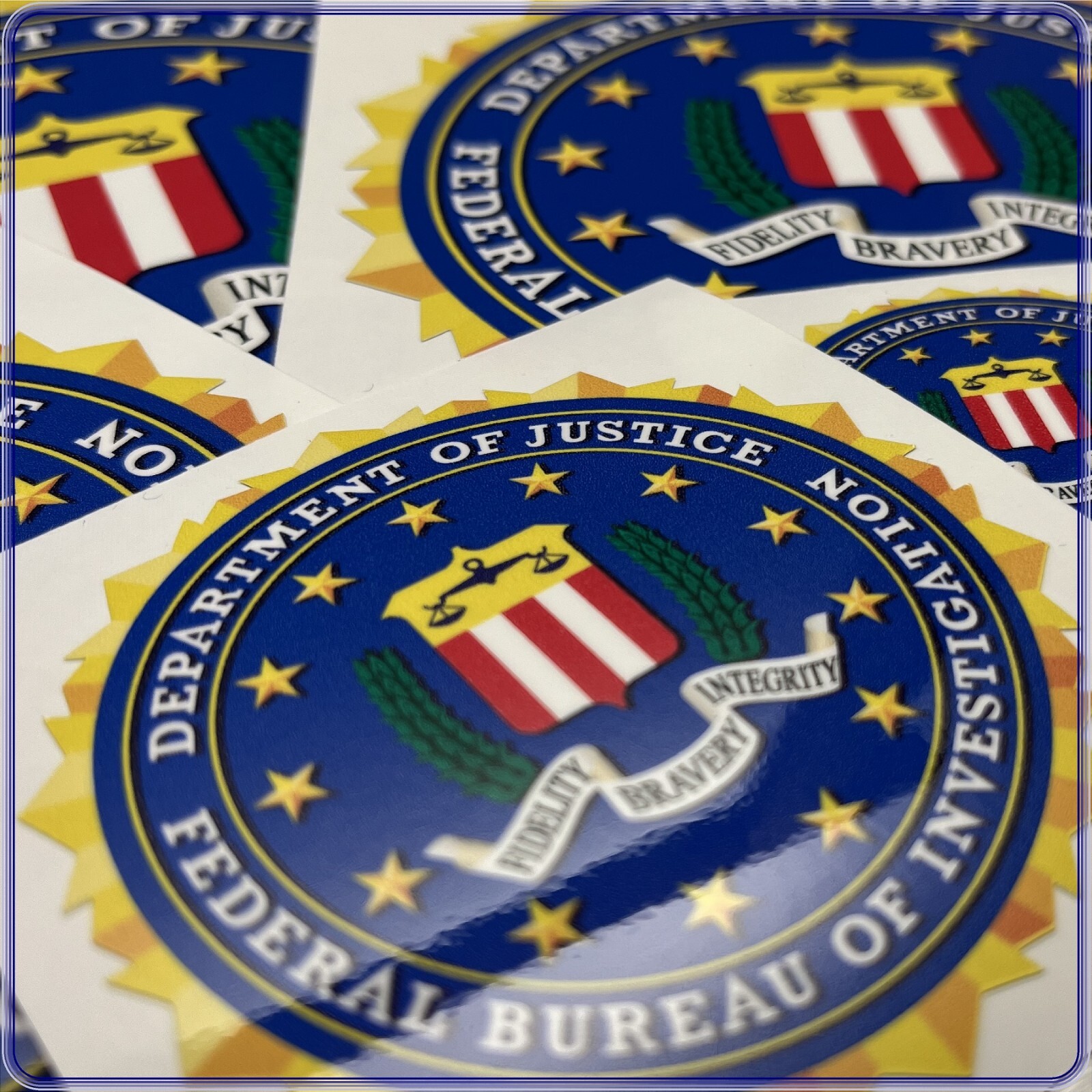 FBI Seal Laminated Sticker Choose from 2", 3", 4", 5" or 6" Sizes for Laptop