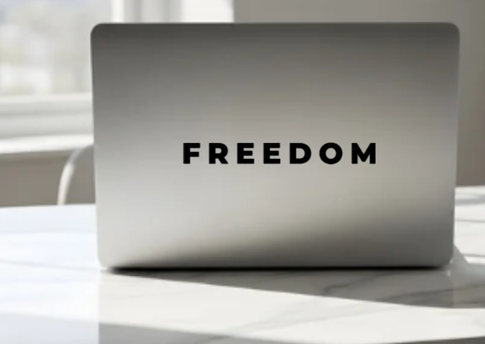 FREEDOM Vinyl Decal Bumper Sticker Car Truck Window Patriotic USA Laptop Art