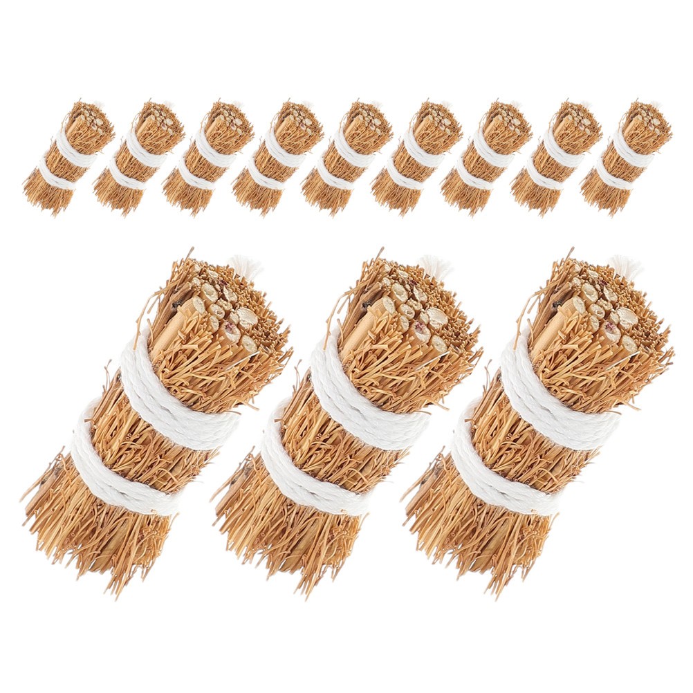 12pcs Miniature Hay Bales – Dollhouse Hayrick for Mini House Decoration – Micro