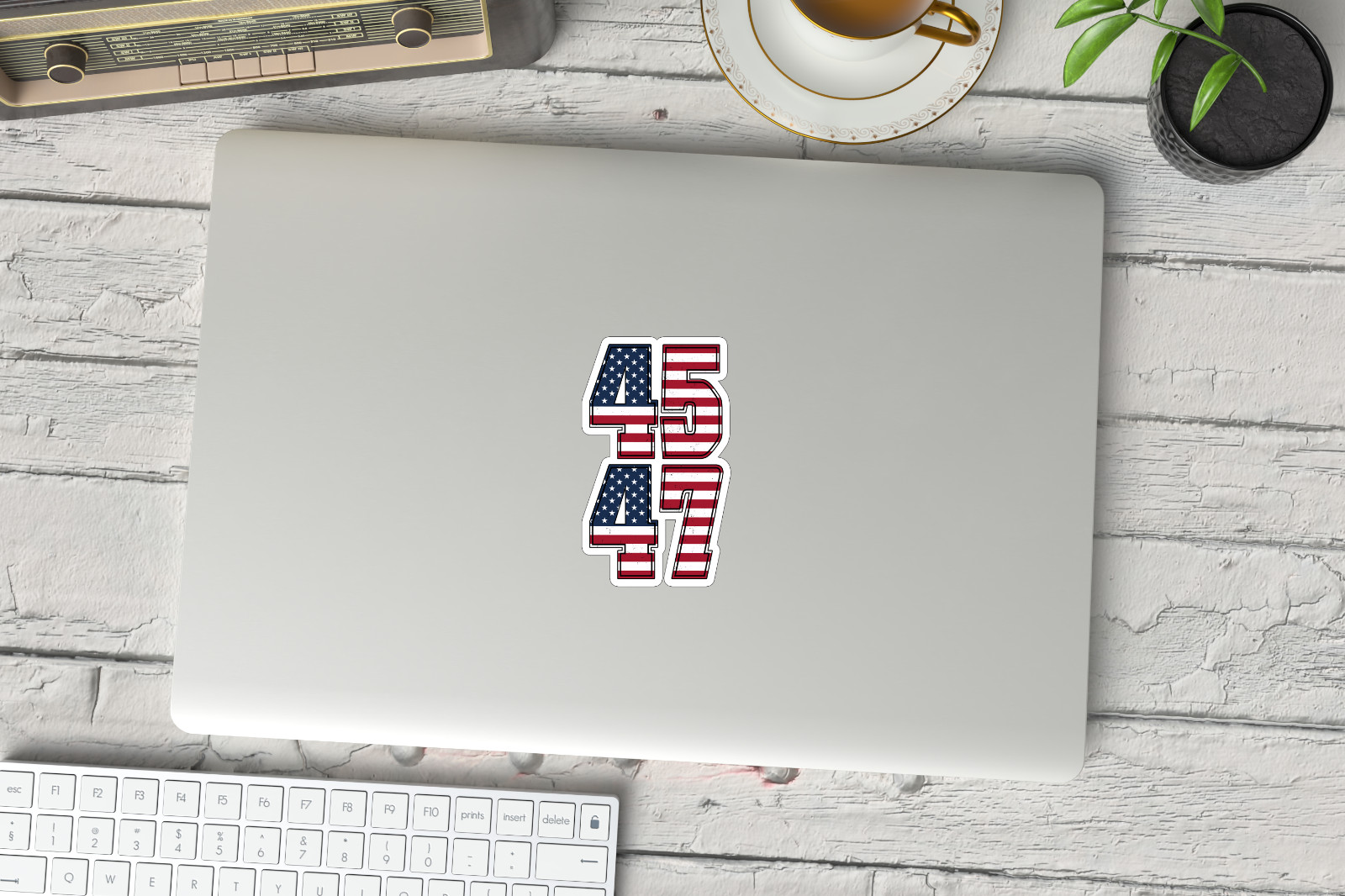 NEW – MAGA Trump 2024 Sticker – 45/47 – " Vinyl Sticker – 2 x 3.5 INCHES