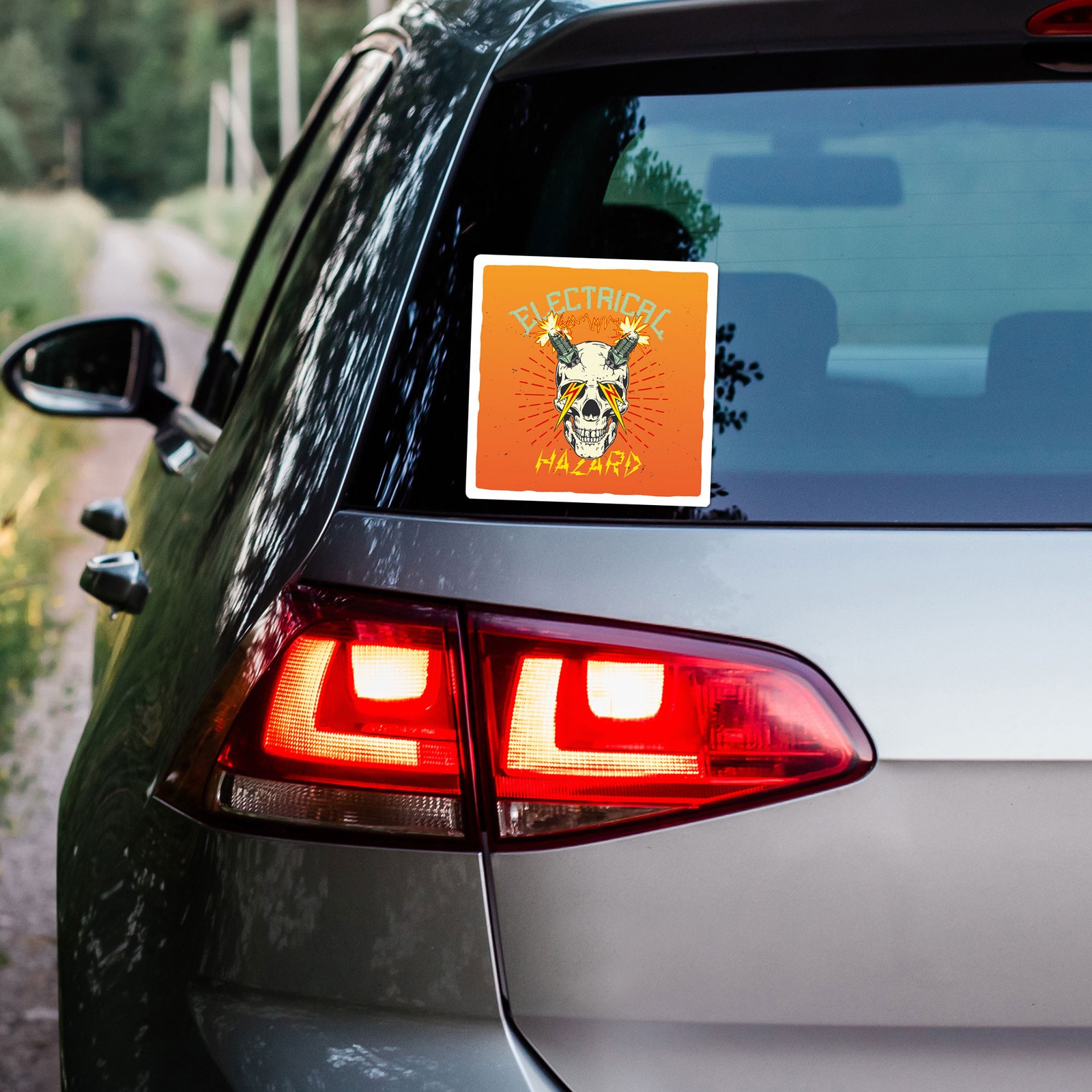 Electrical Hazard Skull – Vinyl Decal Sticker – Car Window Laptop – ebn9623