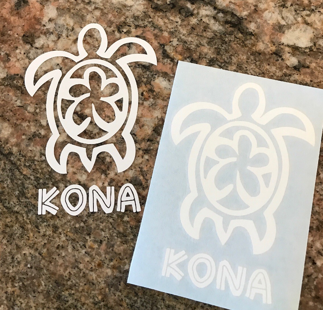 Hawaii Kona Sea Turtle Sticker – Kailua Kona Ironman Big Island Hawaii Tropical