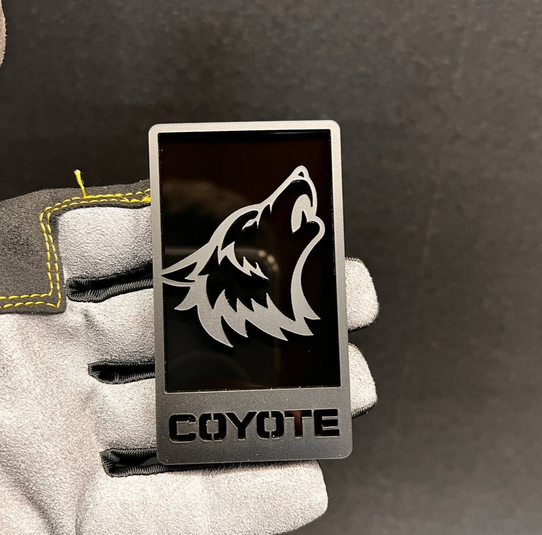 Coyote Glossy black edition Car Badge Emblem Grill – Trunk Aggressive Racing 1x